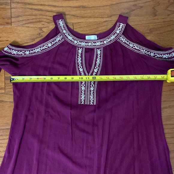 Time & Tru open shoulder long sleeves dress. XLarge - Picture 9 of 11